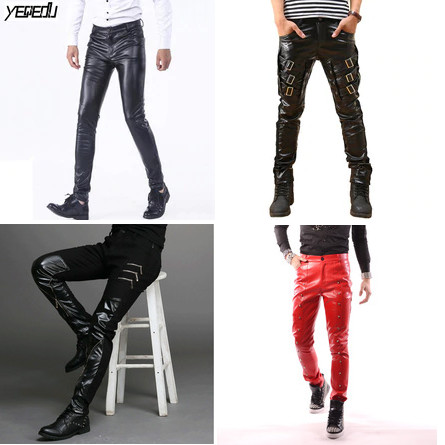 pantalon cuero hombre
